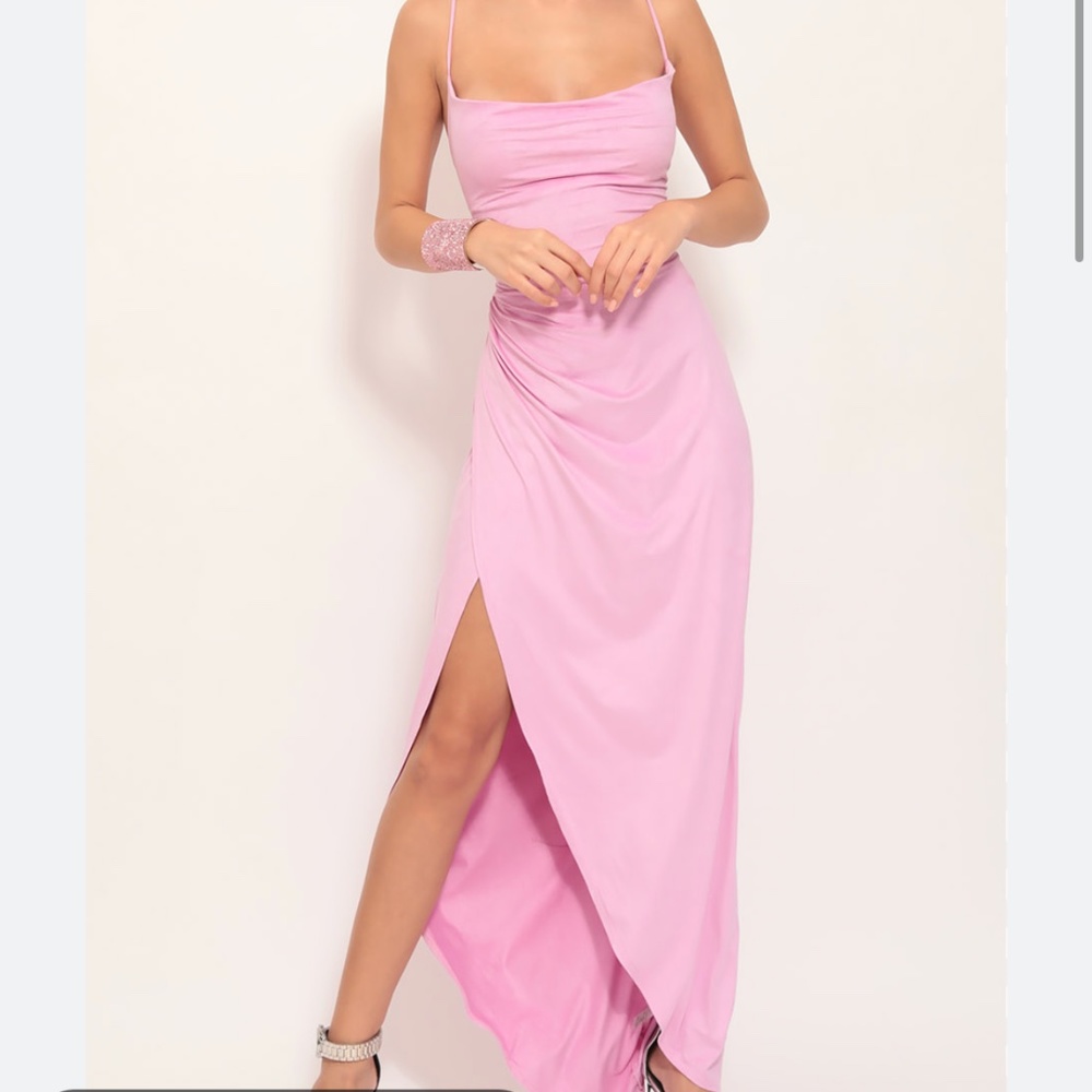 Suede Lilac Maxi Dress